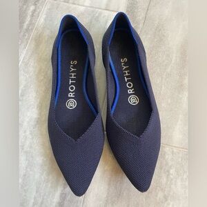Rothy's Navy Blue The Point Flats - 6.5